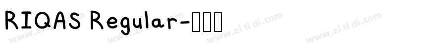 RIQAS Regular字体转换